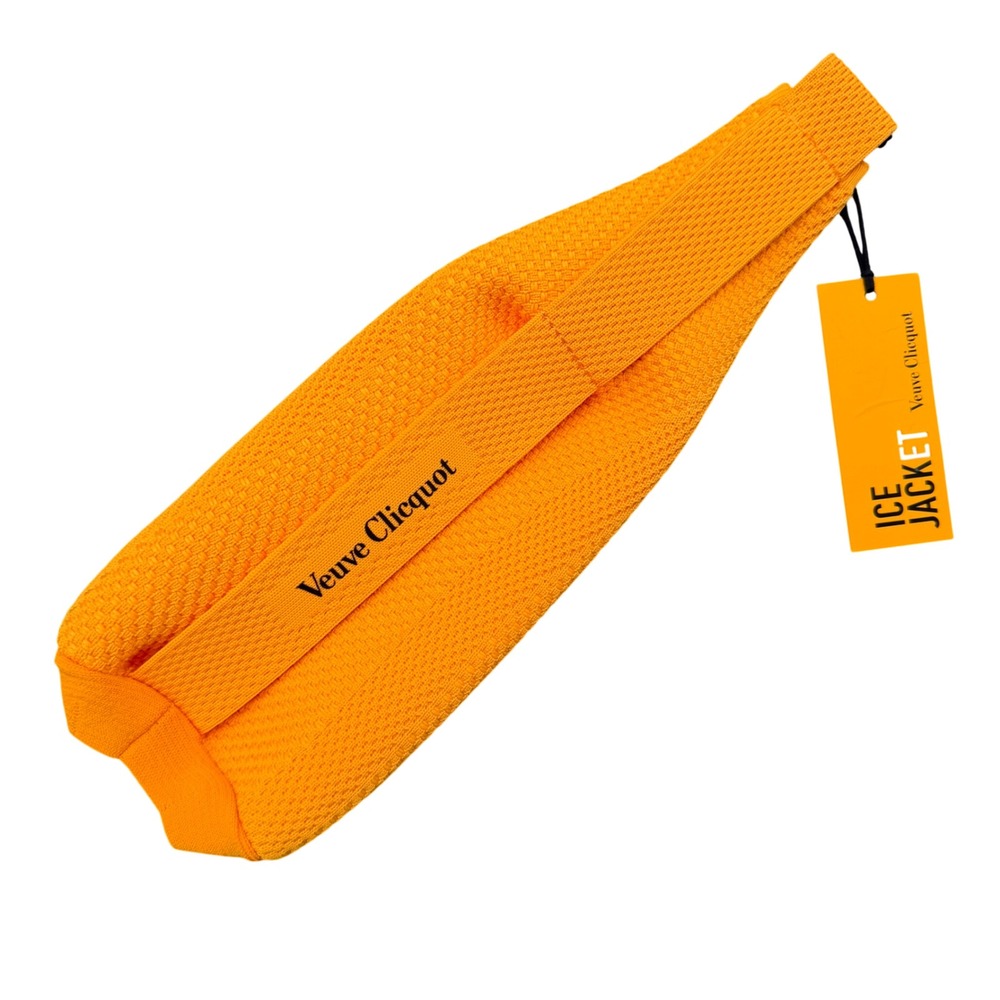 Veuve Clicquot Ice Jacket Orange Champagne Bottle Cooler 3D Knit Recycled
